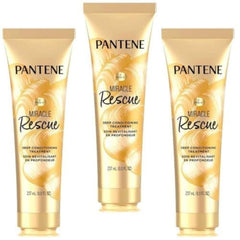 Pantene Deep Conditioning Hair Mask Miracle Rescue Pro-V kit, 3x8oz, hydrates hair.
