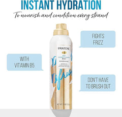 Pantene Dry Conditioner Mist on styled hair offers lightweight nourishment.