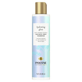 Pantene Hydrating Glow baobab bottle front shows sulfate-free formula delivering gentle hydration