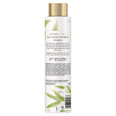 Pantene bamboo shampoo close-up highlights Pro Vitamin B5 benefits.