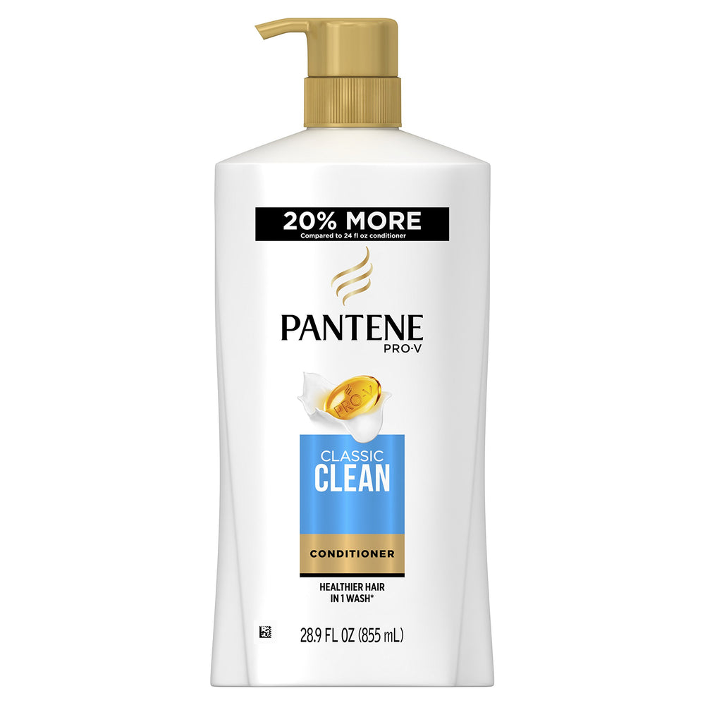 Pantene Pro-V Classic Clean conditioner bottle front for daily hydration and shine