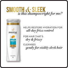 Pantene Pro-V Smooth & Sleek shampoo wet hair detangling scene.