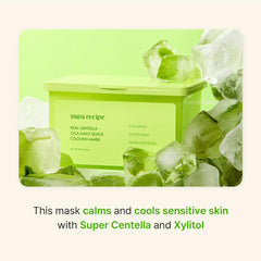 Papa Recipe cooling mask provides hydration with xylitol and erythritol