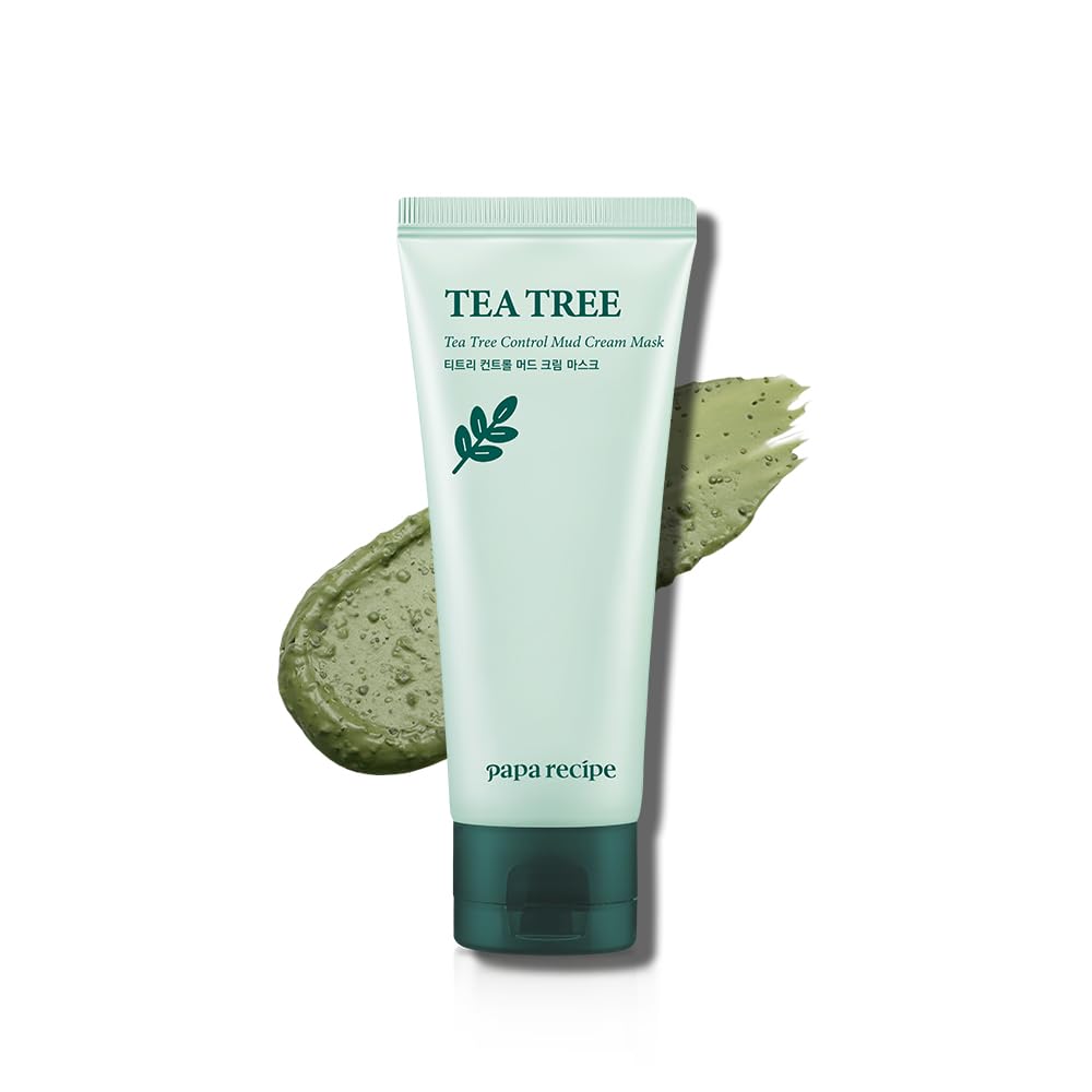 Papa Recipe Tea Tree Mud Mask close-up highlighting pore-care and oil control