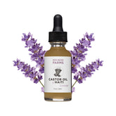 Papa Rozier Farms lavender castor oil bottle for versatile beauty care