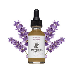 Papa Rozier Farms lavender castor oil bottle for versatile beauty care