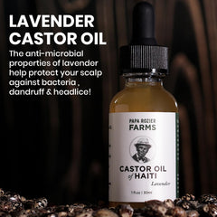 Hair application with Papa Rozier Farms oil for hydration and strength
