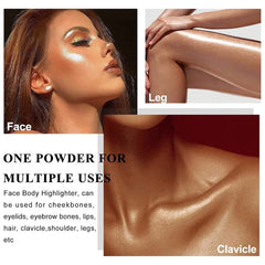 PAQIMAN Glitter Powder Highlighter for the body adds luminous shine and smooth finish.