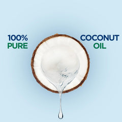 Parachute coconut oil vanity-use bottle demonstrates easy multipurpose application