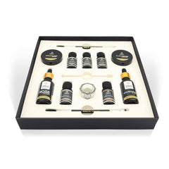 Color range bottles from light brown to black for flexible shade matching