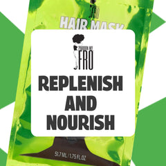 Pardon My Fro Hair Mask being applied for rich moisture and softness