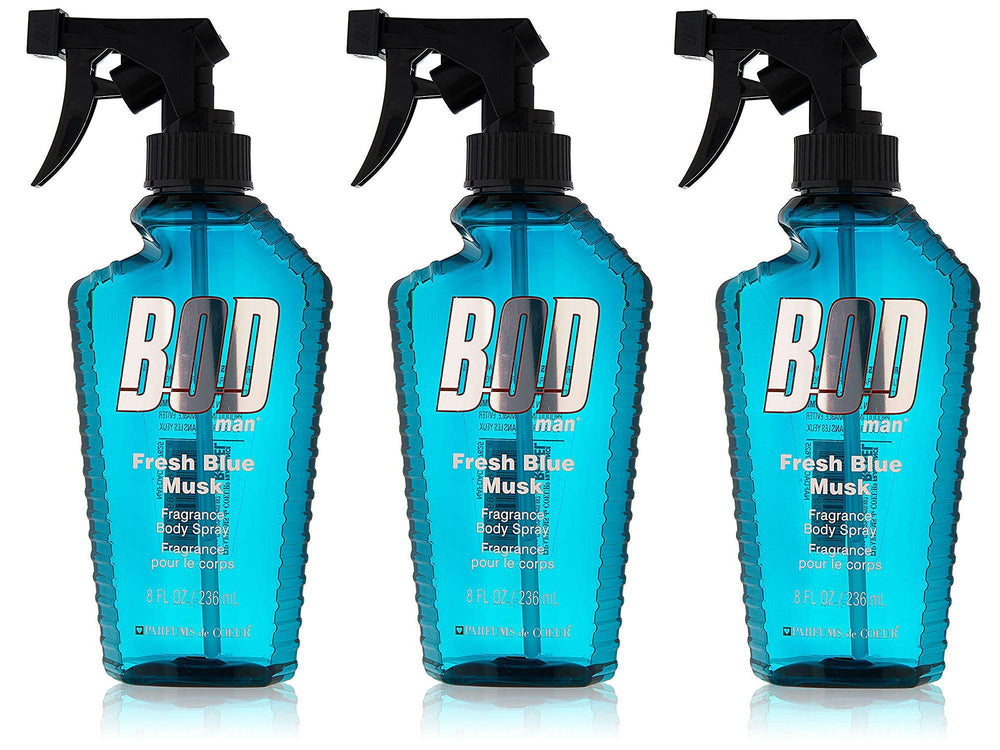 Parfums De Coeur BOD Man Fresh Blue Musk spray bottle for daily wear and long-lasting scent.