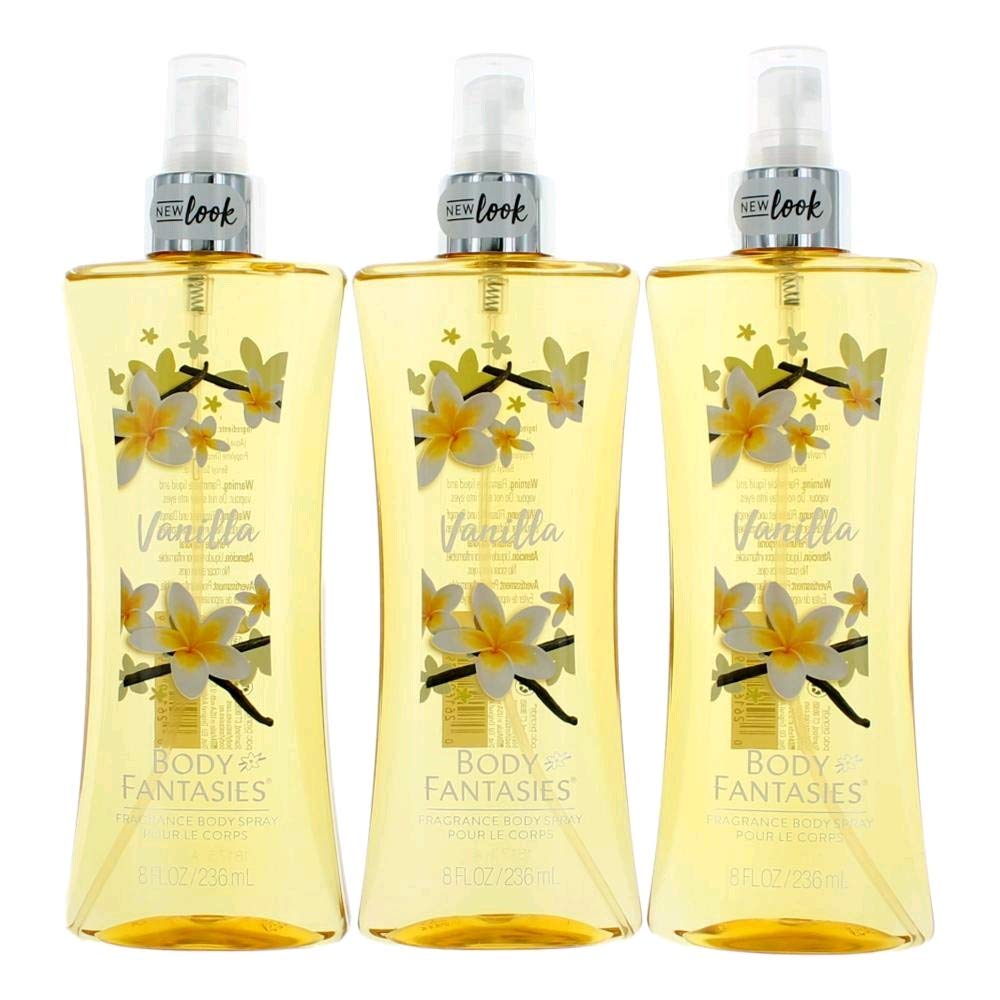 Parfums De Coeur Vanilla body spray 3-pack with a warm vanilla scent for daily wear and layering.