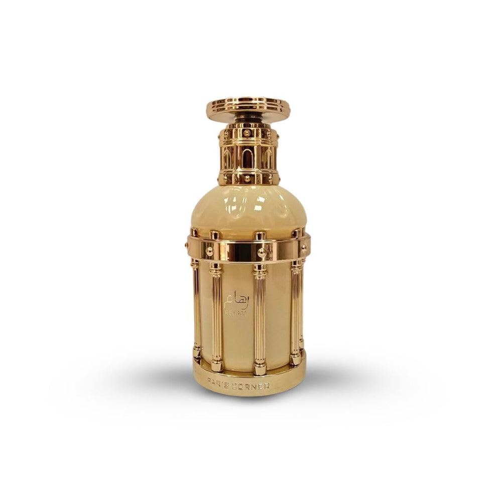 Paris Corner Reham Vanilla Mood bottle top shows premium cap for a secure grip and premium feel.