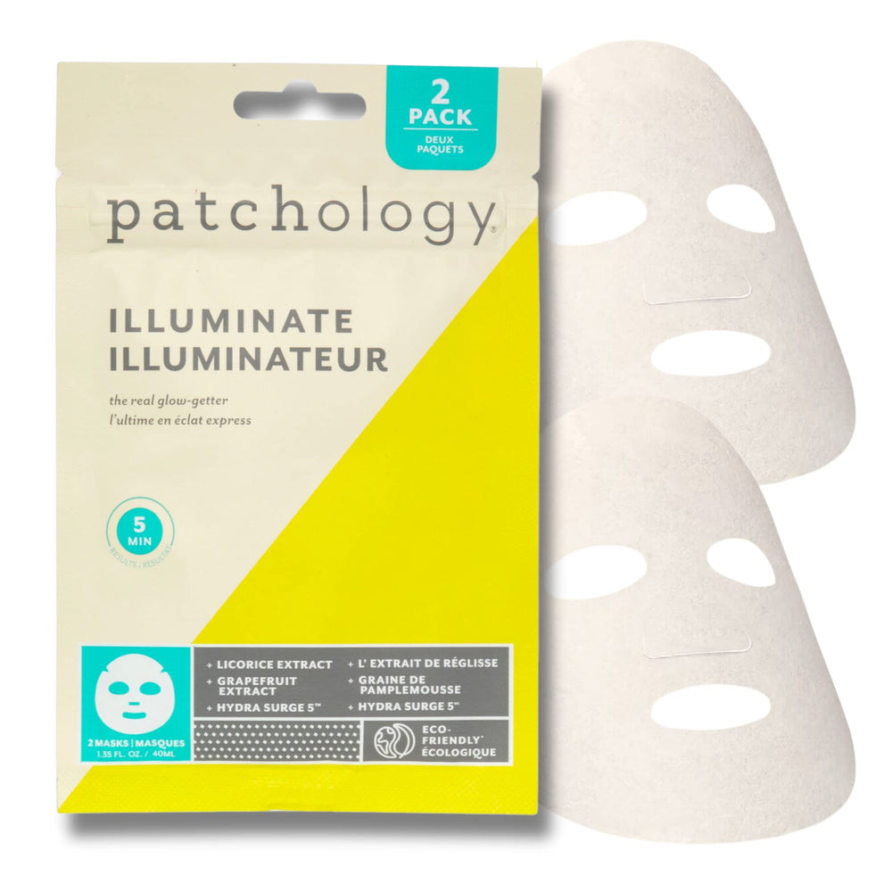 Patchology Brightening Face Mask with Vitamin C for a quick glow.