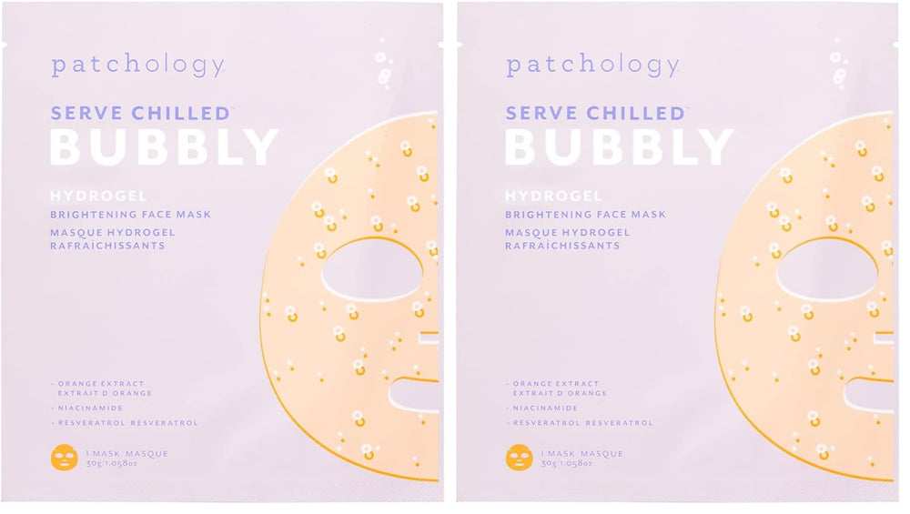 Patchology Brightening Gel Mask bubble-application boosts radiance for a quick glow