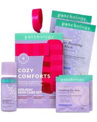Patchology Cozy Comforts packaging—ready-to-gift holiday skincare set.