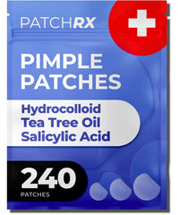 PatchRx Pimple Patches on face-pack showing discreet coverage.