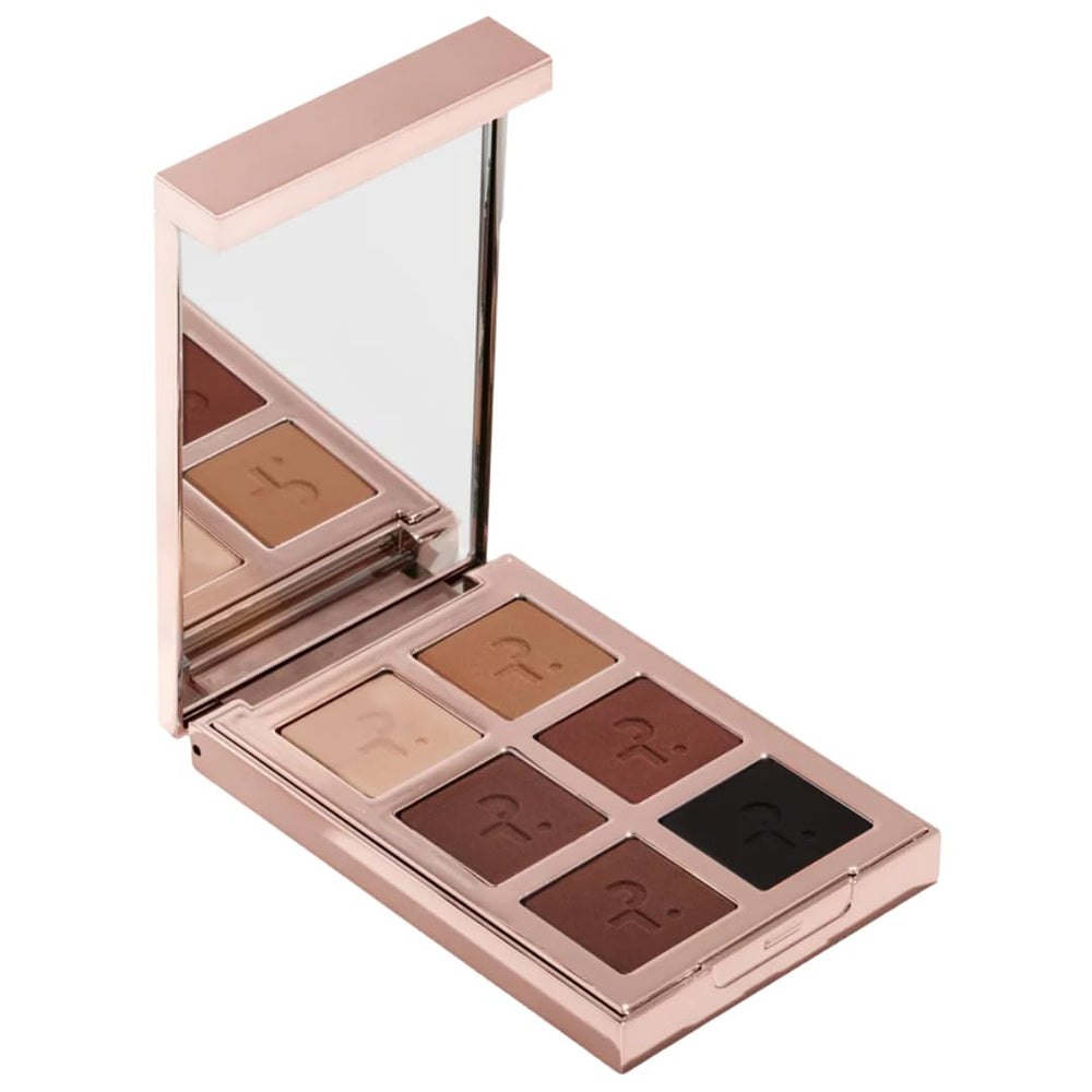 Patrick Ta Major Dimension Edit palette open with six neutral mattes for versatile daily looks.