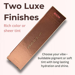 Patrick Ta Say Less gloss bottle with premium packaging.