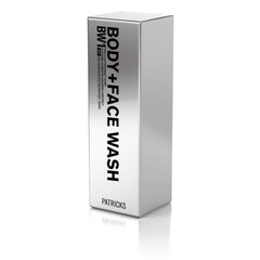 PATRICKS BW1 sulfate-free label signaling a gentler, vegan cleansing option.