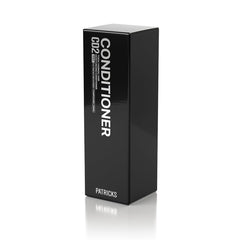 PATRICKS CD2 bottle back label shows moisturizing formula for hydration