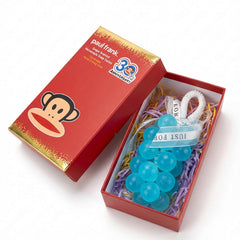 Paul Frank grape soap on a rope hanging for easy, mess-free use