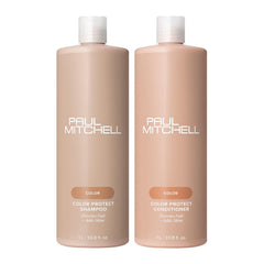 Paul Mitchell Color Protect Shampoo bottle showcasing UV protection for color longevity