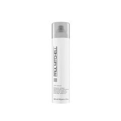 Paul Mitchell Dry Wash bottle closeup showing colorless formula for oil control.