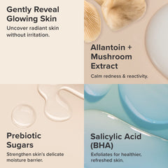 Paula's Choice CALM 1percent BHA applying to skin demonstrates gentle, leave-on exfoliation.