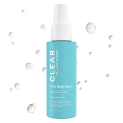 Paula's Choice CLEAR back spray bottle front view for easy back acne treatment.