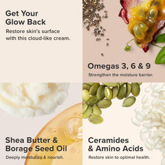 Textured close-up of Paula's Choice Omega+ Moisturizer's barrier-boosting ceramides