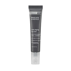 Paula's Choice RESIST eye gel bottle close-up showing hydrating formula for under-eye skin