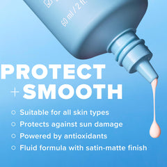 Paula's Choice RESIST Fluid texture close-up showing light sheer finish for oily skin.