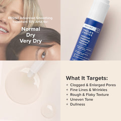 Paula's Choice RESIST AHA applied to the face in the evening routine.