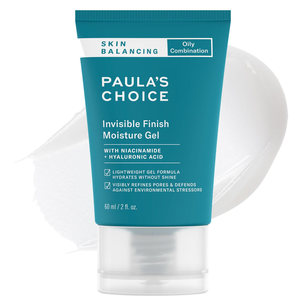 Paula's Choice Skin Balancing Invisible Finish Gel jar delivering oil-free hydration and pore refinement