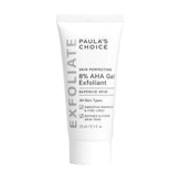 Paula's Choice 8% AHA gel bottle with glycolic acid for radiant skin.