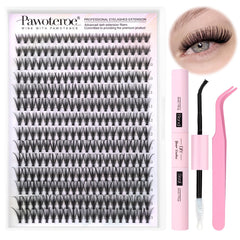 Pawotence Lash Extension Kit box shows all-in-one DIY setup for at-home salon-grade results.