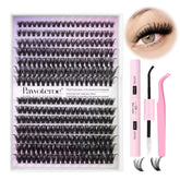 Pawotence Lash Extension Kit box with 40D/50D clusters for DIY lash sets