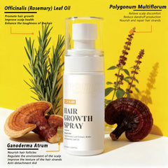 Applying PBZPBZ Hair Growth Spray on the scalp for balanced nourishment