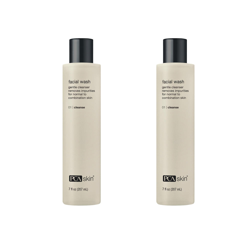 PCA SKIN Gentle Foaming Face Wash bottle front view for a hydrating daily cleanse.