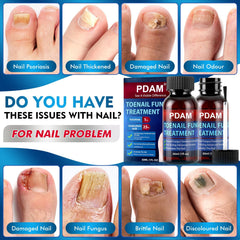 PDAM nail growth serum application on damaged nails.