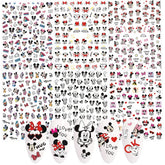 PDFADSK cute cartoon nail stickers in six sheets for playful, fast nail art