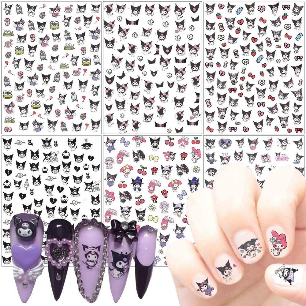 PDFADSK cute cartoon nail stickers for quick, fun at-home nail art.