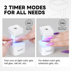 PEACECOLOR compact mini lamp designed for travel-friendly manicure
