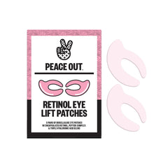 PEACE OUT Retinol Eye Lift Patches pack, eye-area treatment for smoothing.
