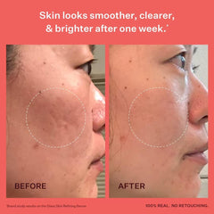 Peach & Lily Glass Skin Luminous Kit serum bottle close-up promoting hydration and glow.