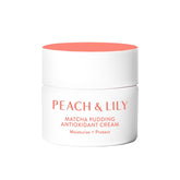 Peach & Lily Matcha Pudding Cream bottle close-up showing antioxidant hydration