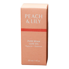 Peach & Lily Pure Beam Luxe Oil texture swirl shows a lightweight, smooth finish
