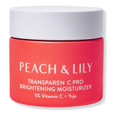 Peach & Lily Transparen-C Pro Brightening Moisturizer bottle showing radiant hydration